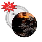 White Flower 2.25  Buttons (100 pack) 