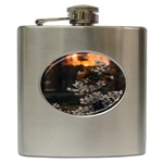 White Flower Hip Flask (6 oz)