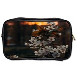 White Flower Toiletries Bag (Two Sides)