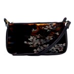 White Flower Shoulder Clutch Bag