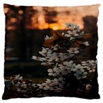 White Flower Large Cushion Case (Two Sides)