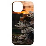 White Flower iPhone 14 Black UV Print Case