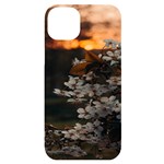 White Flower iPhone 14 Plus Black UV Print Case