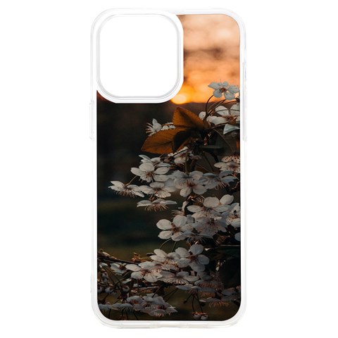 White Flower iPhone 15 Plus TPU UV Print Case from ArtsNow.com Front