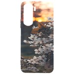 White Flower Samsung Galaxy S24 Plus 6.7 Inch Black TPU UV Case