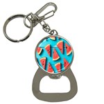 Watermelon Blue Background Bottle Opener Key Chain