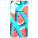 Watermelon Blue Background Samsung Galaxy S24 6.2 Inch Black TPU UV Case