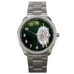 White Flower Sport Metal Watch