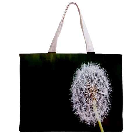 White Flower Zipper Mini Tote Bag from ArtsNow.com Back