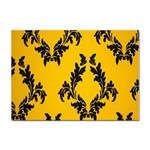 Yellow Regal Filagree Pattern Sticker A4 (100 pack)