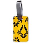 Yellow Regal Filagree Pattern Luggage Tag (two sides)