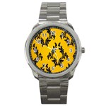 Zebra Zebra Pattern Zebra Fur Zebra Print Strip Sport Metal Watch