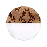 Zebra Zebra Pattern Zebra Fur Zebra Print Strip Classic Marble Wood Coaster (Round) 