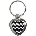 Wave Pattern Wavy Halftone Key Chain (Heart)