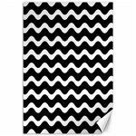 Wave Pattern Wavy Halftone Canvas 12  x 18 