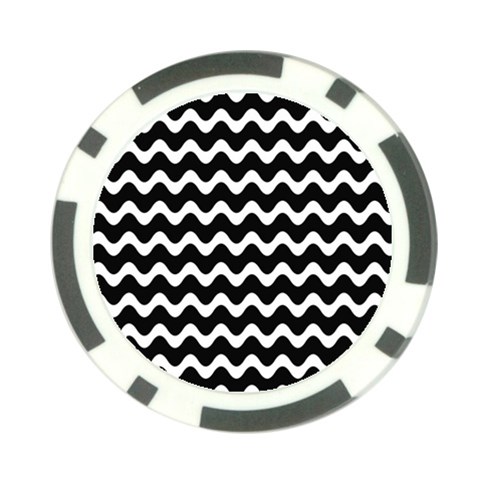 Wave Pattern Wavy Halftone Poker Chip Card Guard (10 pack) from ArtsNow.com Front