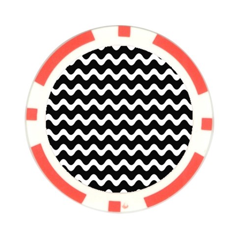 Wave Pattern Wavy Halftone Poker Chip Card Guard (10 pack) from ArtsNow.com Front