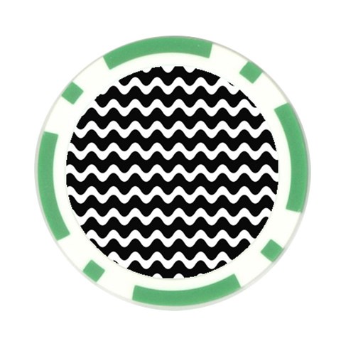 Wave Pattern Wavy Halftone Poker Chip Card Guard (10 pack) from ArtsNow.com Front