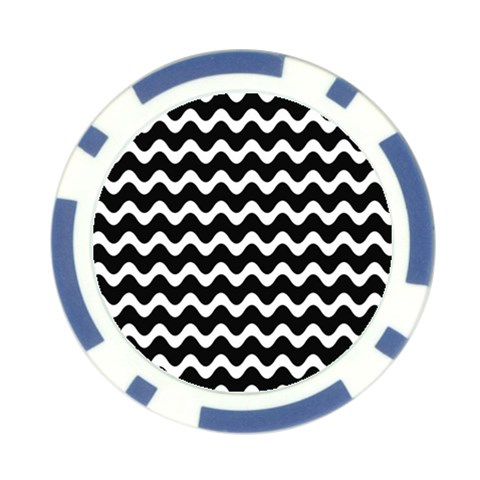 Wave Pattern Wavy Halftone Poker Chip Card Guard (10 pack) from ArtsNow.com Front