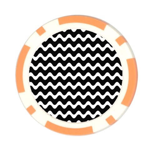 Wave Pattern Wavy Halftone Poker Chip Card Guard (10 pack) from ArtsNow.com Front