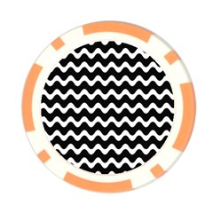 Wave Pattern Wavy Halftone Poker Chip Card Guard (10 pack) from ArtsNow.com Front