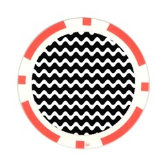 Wave Pattern Wavy Halftone Poker Chip Card Guard (10 pack) from ArtsNow.com Back