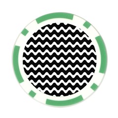 Wave Pattern Wavy Halftone Poker Chip Card Guard (10 pack) from ArtsNow.com Back