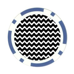 Wave Pattern Wavy Halftone Poker Chip Card Guard (10 pack) from ArtsNow.com Back