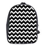 Wave Pattern Wavy Halftone School Bag (Large)