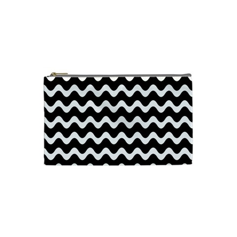 Wave Pattern Wavy Halftone Cosmetic Bag (XS) from ArtsNow.com Front