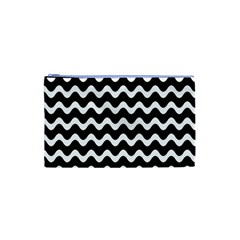 Wave Pattern Wavy Halftone Cosmetic Bag (XS) from ArtsNow.com Front