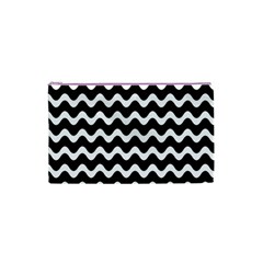 Wave Pattern Wavy Halftone Cosmetic Bag (XS) from ArtsNow.com Front