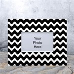 Wave Pattern Wavy Halftone White Tabletop Photo Frame 4 x6 