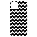 Wave Pattern Wavy Halftone iPhone 14 Plus Black UV Print Case