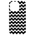 Wave Pattern Wavy Halftone iPhone 14 Pro Black UV Print Case