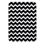 Wave Pattern Wavy Halftone Rectangular Glass Fridge Magnet (4 pack)