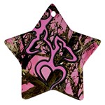 Pink Browning Deer Glitter Camo Camouflage Ornament (Star)