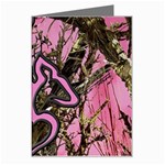 Pink Browning Deer Glitter Camo Camouflage Greeting Card