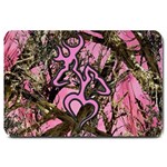 Pink Browning Deer Glitter Camo Camouflage Large Doormat