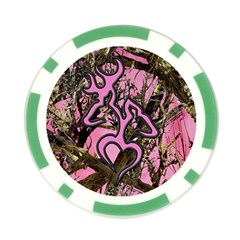 Pink Browning Deer Glitter Camo Camouflage Poker Chip Card Guard from ArtsNow.com Front