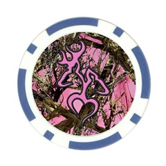 Pink Browning Deer Glitter Camo Camouflage Poker Chip Card Guard from ArtsNow.com Front