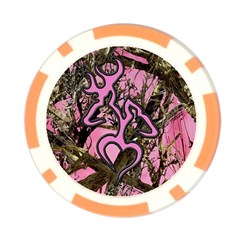 Pink Browning Deer Glitter Camo Camouflage Poker Chip Card Guard from ArtsNow.com Back