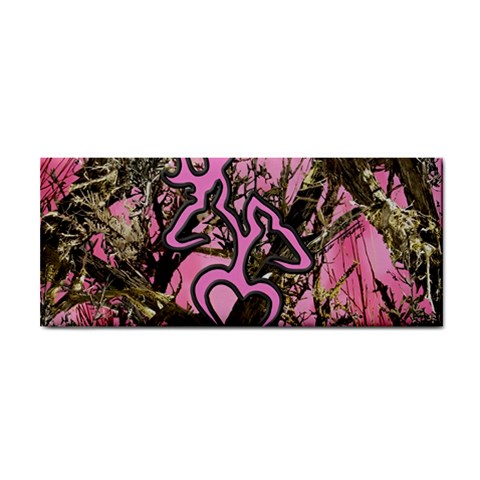 Pink Browning Deer Glitter Camo Camouflage Hand Towel from ArtsNow.com Front