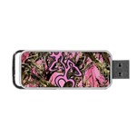 Pink Browning Deer Glitter Camo Camouflage Portable USB Flash (Two Sides)