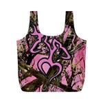 Pink Browning Deer Glitter Camo Camouflage Full Print Recycle Bag (M)