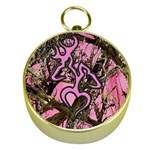 Pink Browning Deer Glitter Camo Camouflage Gold Compasses