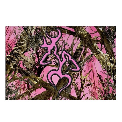 Pink Browning Deer Glitter Camo Camouflage Belt Pouch Bag (Large) from ArtsNow.com Loop