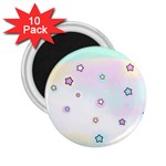 Stars Cute Pastel Pattern Rainbow 2.25  Magnets (10 pack) 