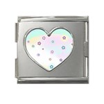 Stars Cute Pastel Pattern Rainbow Mega Link Heart Italian Charm (18mm)