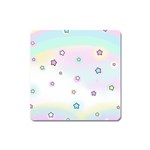 Stars Cute Pastel Pattern Rainbow Square Magnet